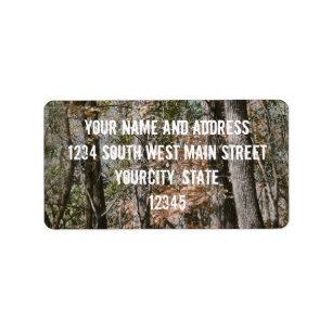 Camouflage Waldbaum Camouflage Natur Jagd/Fischere Adressaufkleber