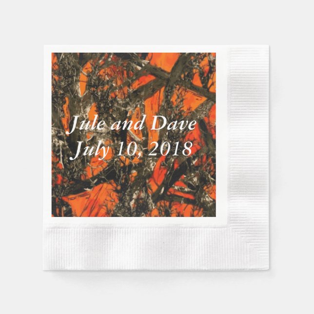 Camouflage Wedding Napkins Serviette (Vorderseite)