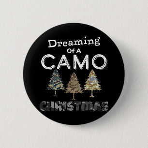 Camouflage Weihnachtsbäume Geschenk für Männer Trä Button