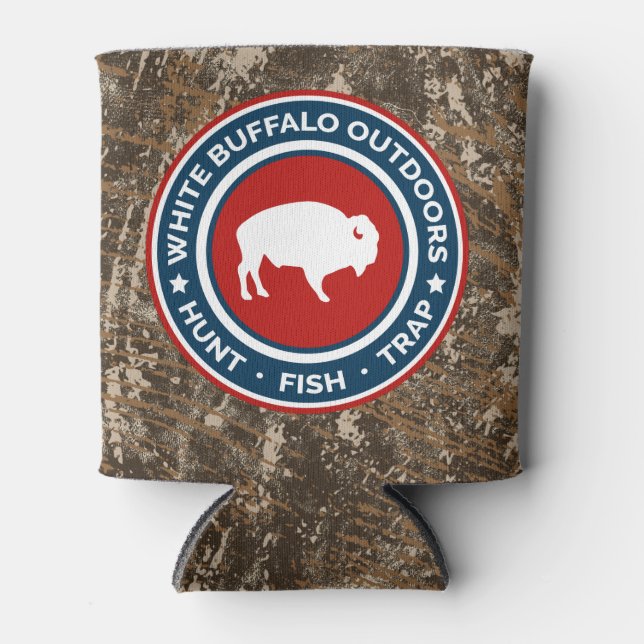 Camouflage Weißes Buffalo im Freien kühlt ab Dosenkühler (Vorderseite)