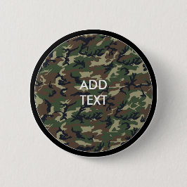 Camouflage Woodland Button