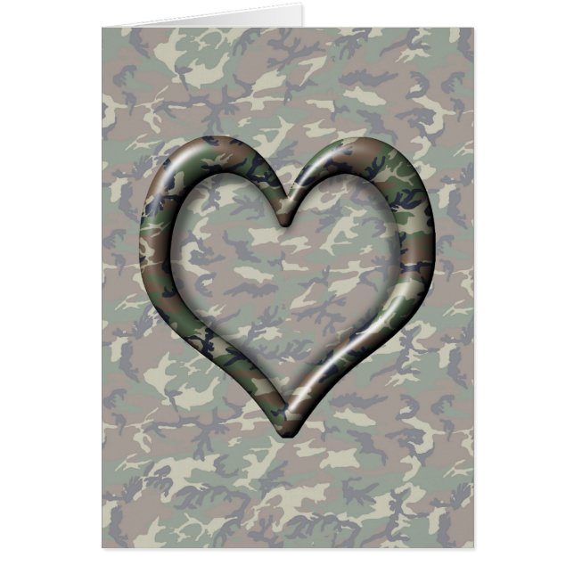 Camouflage Woodland Forest Heart sur Camo (Devant)