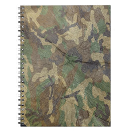 Camouflage Woodland Green Brown Notizblock