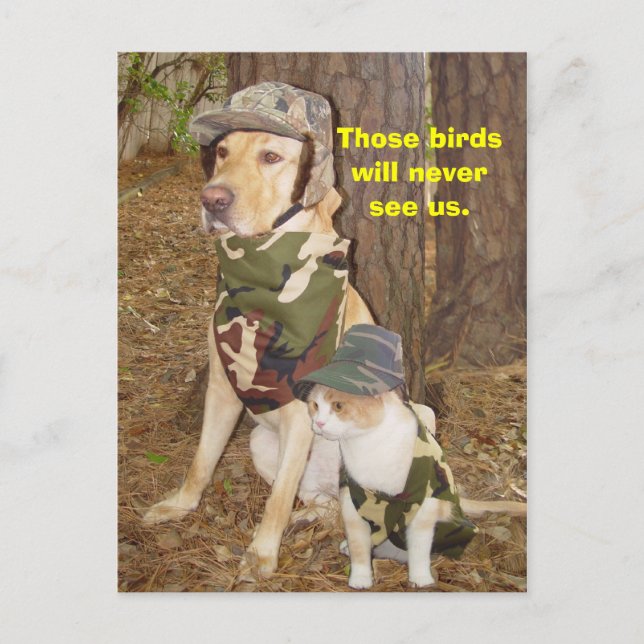 Camouflaged Hunters Postkarte (Vorderseite)