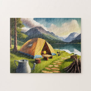 Camp Art Camping calme 1 Photo Puzzles Internet