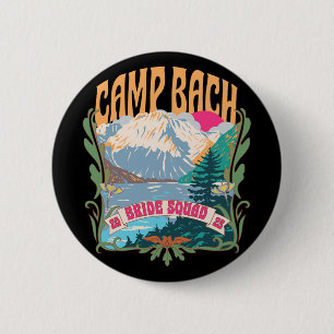 Camp Bach 2025 Bride Squad Retro Camping Bachelore Button