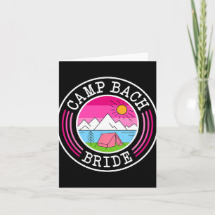 Camp Bach Bride Bridesmaid Retro Camping Bachelore Karte