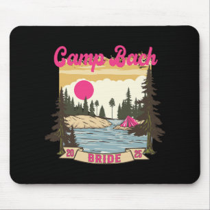 Camp Bach Bride Bridesmaid Retro Camping Bachelore Mousepad