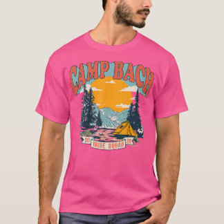 Camp Bach Bride Squad 2024 Retro Camping Bachelore T-Shirt