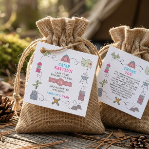 Camp Bach Wilderness Junggesellinnenabschiedsparty Geschenkanhänger
