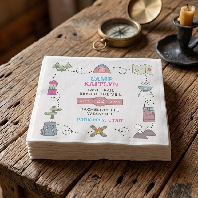 Camp Bach Wilderness Junggesellinnenabschiedsparty Serviette (Von Creator hochgeladen)