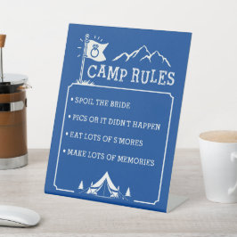 Camp Bachelorette 8X10 Sockelschild