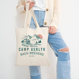 Camp Bachelorette Berghütte Tote Beutel Tragetasche