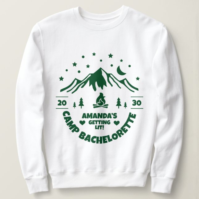 Camp Bachelorette Brautparty Sweatshirt (Design vorne)