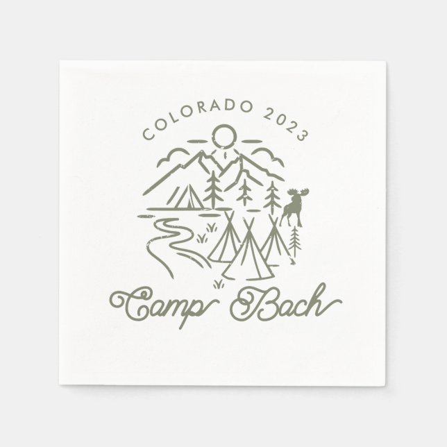Camp Bachelorette Cocktail Napkins Serviette (Vorderseite)
