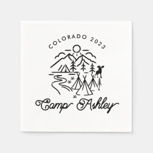 Camp Bachelorette Custom Cocktail Napkins Serviette