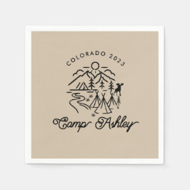Camp Bachelorette Custom Cocktail Napkins Serviette