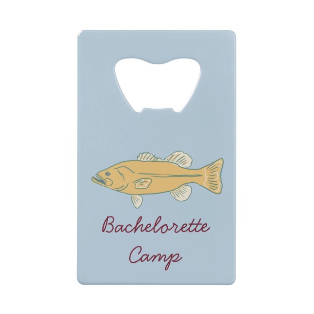 Camp Bachelorette Dekoration Geldbeutel Flaschenöffner (Vorderseite)
