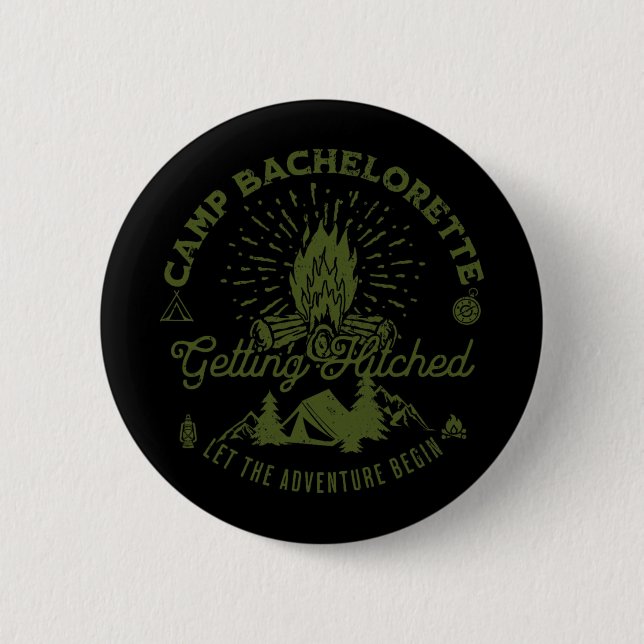Camp Bachelorette Getlit Bride Gastgeschenk De Button (Vorderseite)
