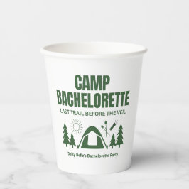 Camp Bachelorette Grünbuch Tasse Pappbecher