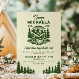Camp Bachelorette Letztes Trail Wochenende Abenteu Einladung