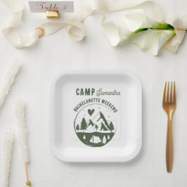 Camp Bachelorette Party Camping Bach Weekend Pappteller