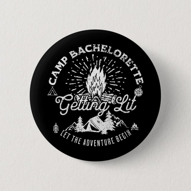 Camp Bachelorette Party-Matching Button (Vorderseite)
