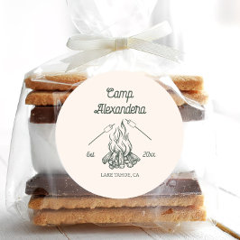 Camp Bachelorette Runder Aufkleber