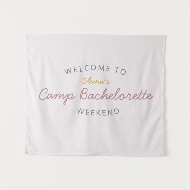 Camp Bachelorette Weekend Tapisserie-Dekoration Wandteppich (Vorderseite (Horizontal))