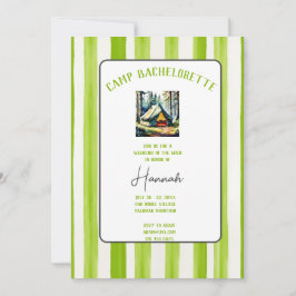 Camp Bachelorette Wild im Woods Weekend Einladung