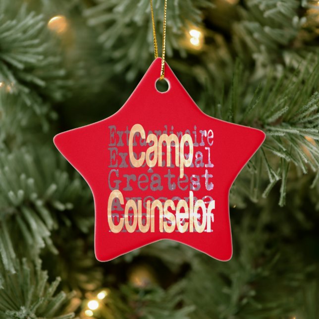 Camp-Berater Keramik Ornament (Baum)
