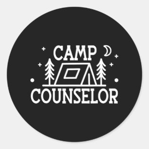 Camp-Beraterstab minimal Runder Aufkleber