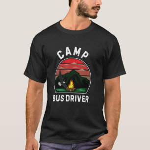 Camp-Bus-Fahrer Retro Summer Camper Mitarbeiter Ca T-Shirt