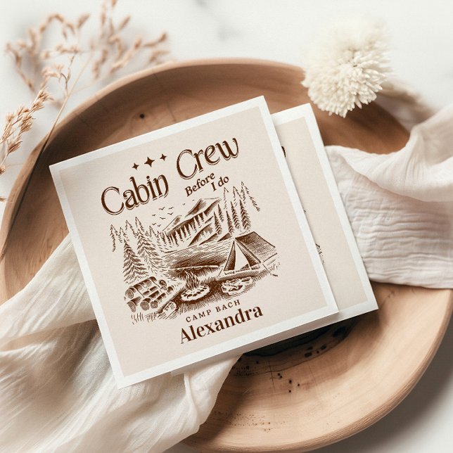 Camp Cabin Crew vor Bachelorette Serviette (Von Creator hochgeladen)