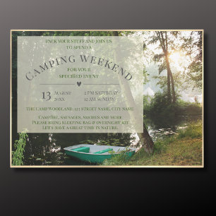 Camp Camping Wochenendkarte Einladung