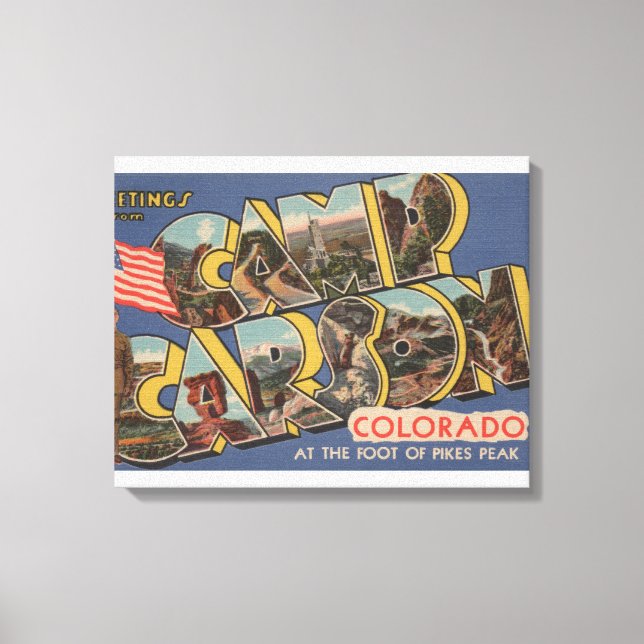 Camp Carson, Colorado - Pikes Peak Leinwanddruck (Vorderseite)