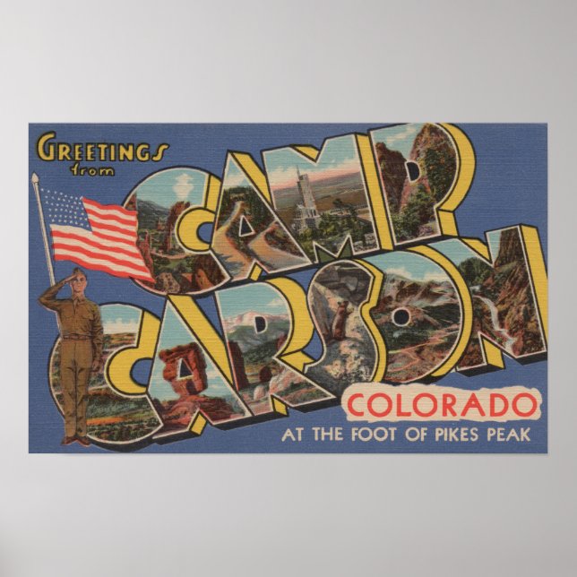 Camp Carson, Colorado - Pikes Peak Poster (Vorne)