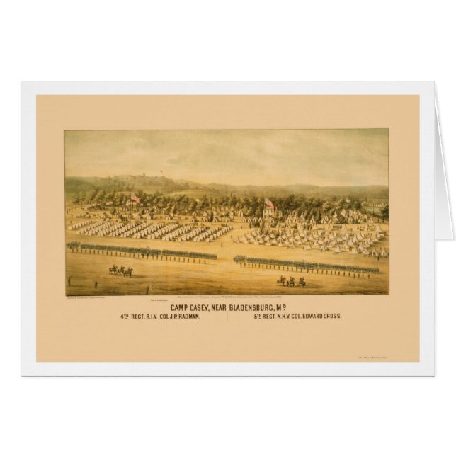 Camp Casey und Fort Lincoln nahe Bladensburg 1861 (Vorderseite (Horizontal))