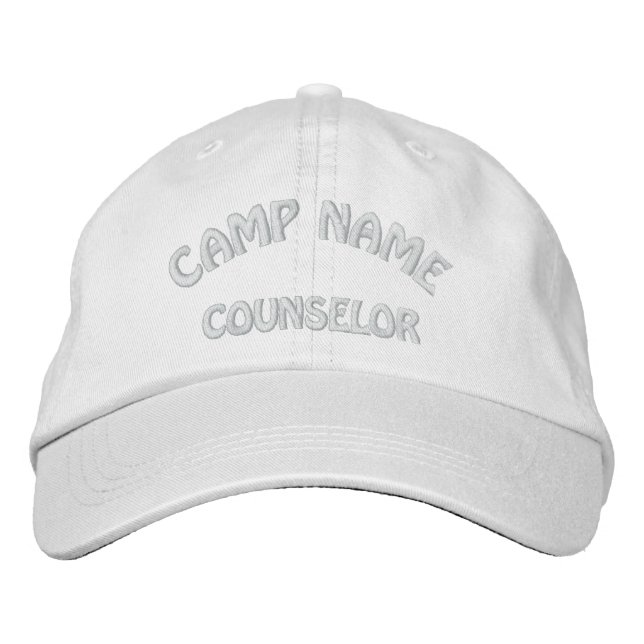 Camp Counselor Basic Brodé Hot Red Casquette (Devant)