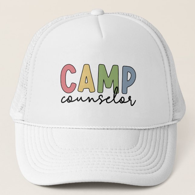 Camp Counselor gibt Camping Counselor Truckerkappe (Vorderseite)