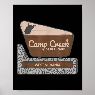 Camp Creek State Park West Virginia Willkommenssch Poster