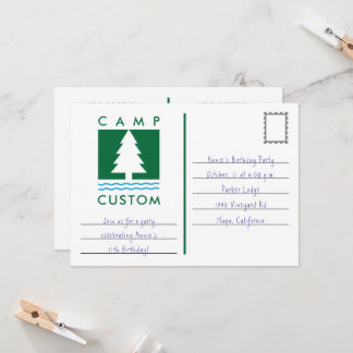 Camp Custom Einladung