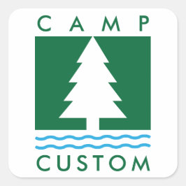 Camp Custom Quadratischer Aufkleber