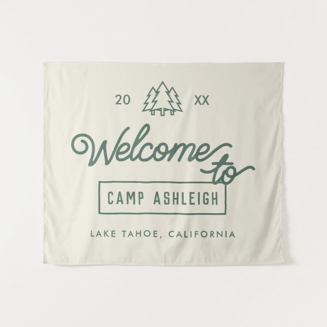 Camp d'aventure Bachelorette Tapisserie (Devant (Horizontal))