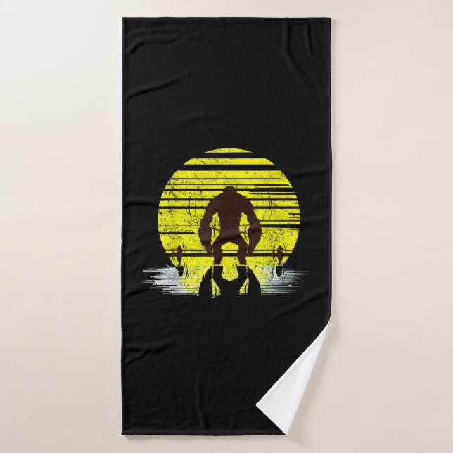 Camp de pêche de Bigfoot Bait Bateau Pêche pêche l (Serviette de bain)