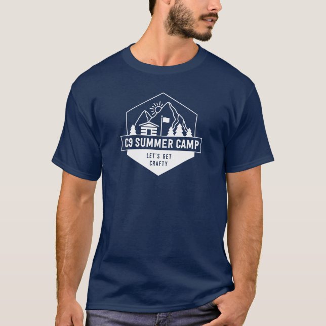 Camp d'été C9 Unisex T-shirt de la Marine (Devant)