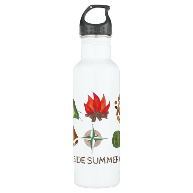 Camp d'été personnalisé Camping bouteille d'eau (Devant)