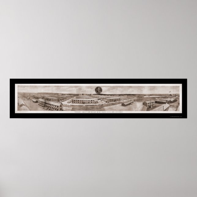 Camp Dix, NJ Army Foto 1918 Poster (Vorne)