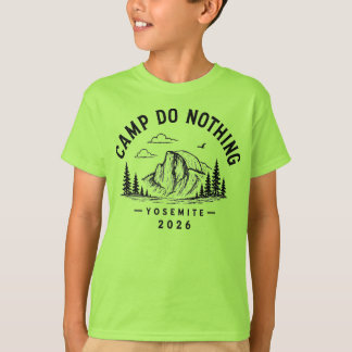 Camp Do Nothing 2026 - Kids Edition Schwarze Buchs T-Shirt
