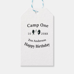 Camp einen glücklichen Geburtstag Name Datum Campi Geschenkanhänger